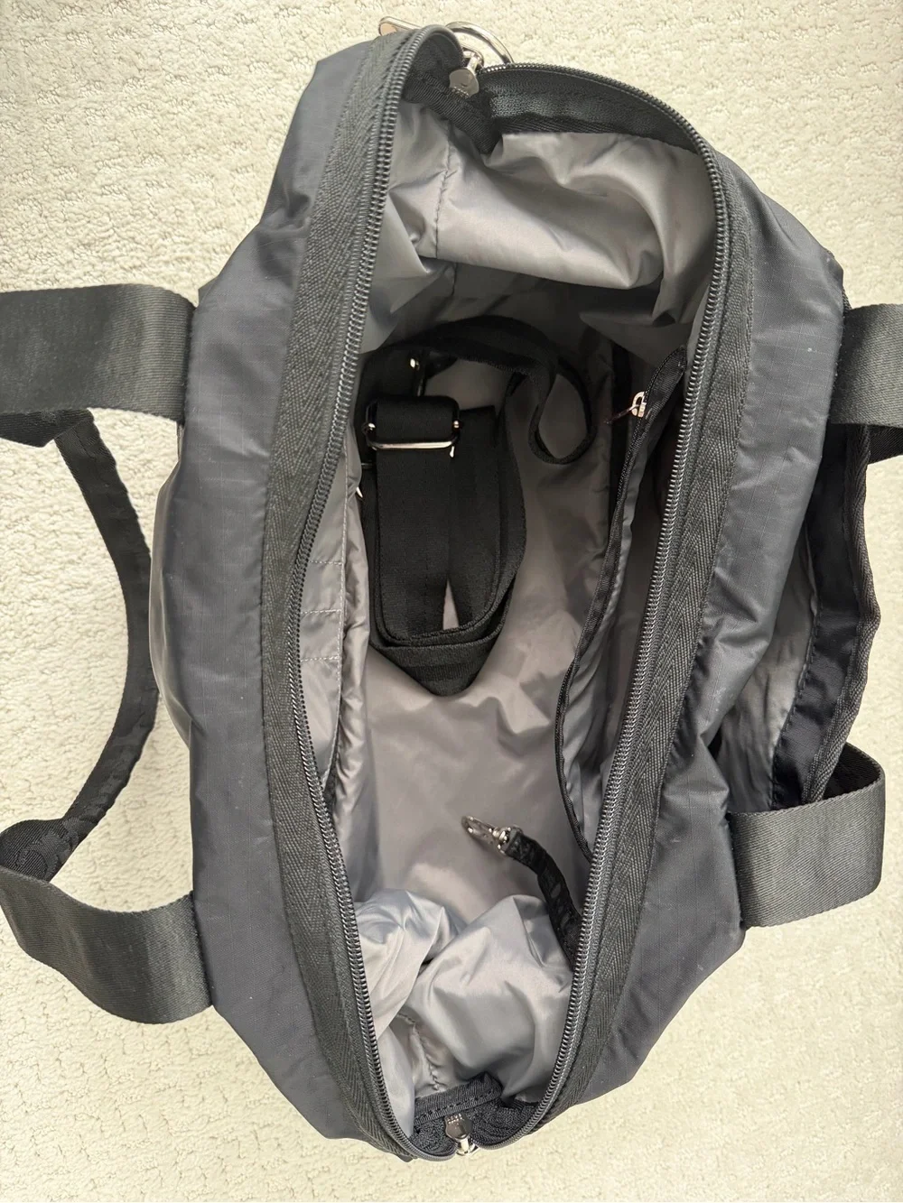 Lesportsac Black Nylon Duffel Bag